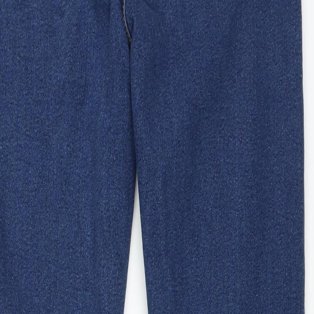 PRETTYLITTLETHING Womens Blue Denim Straight Jeans Size 6 L27 in