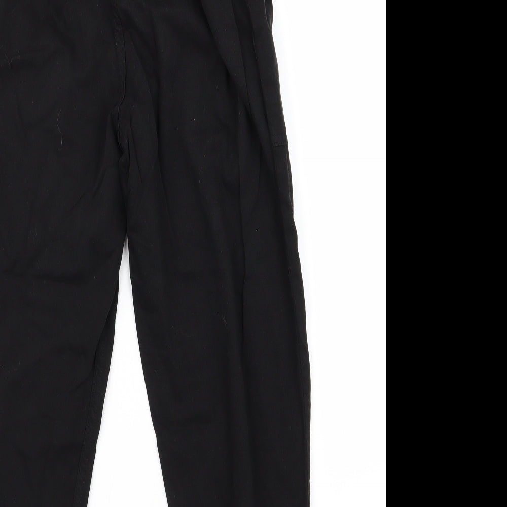 Preworn Womens Black Trousers Size 8 L20 in