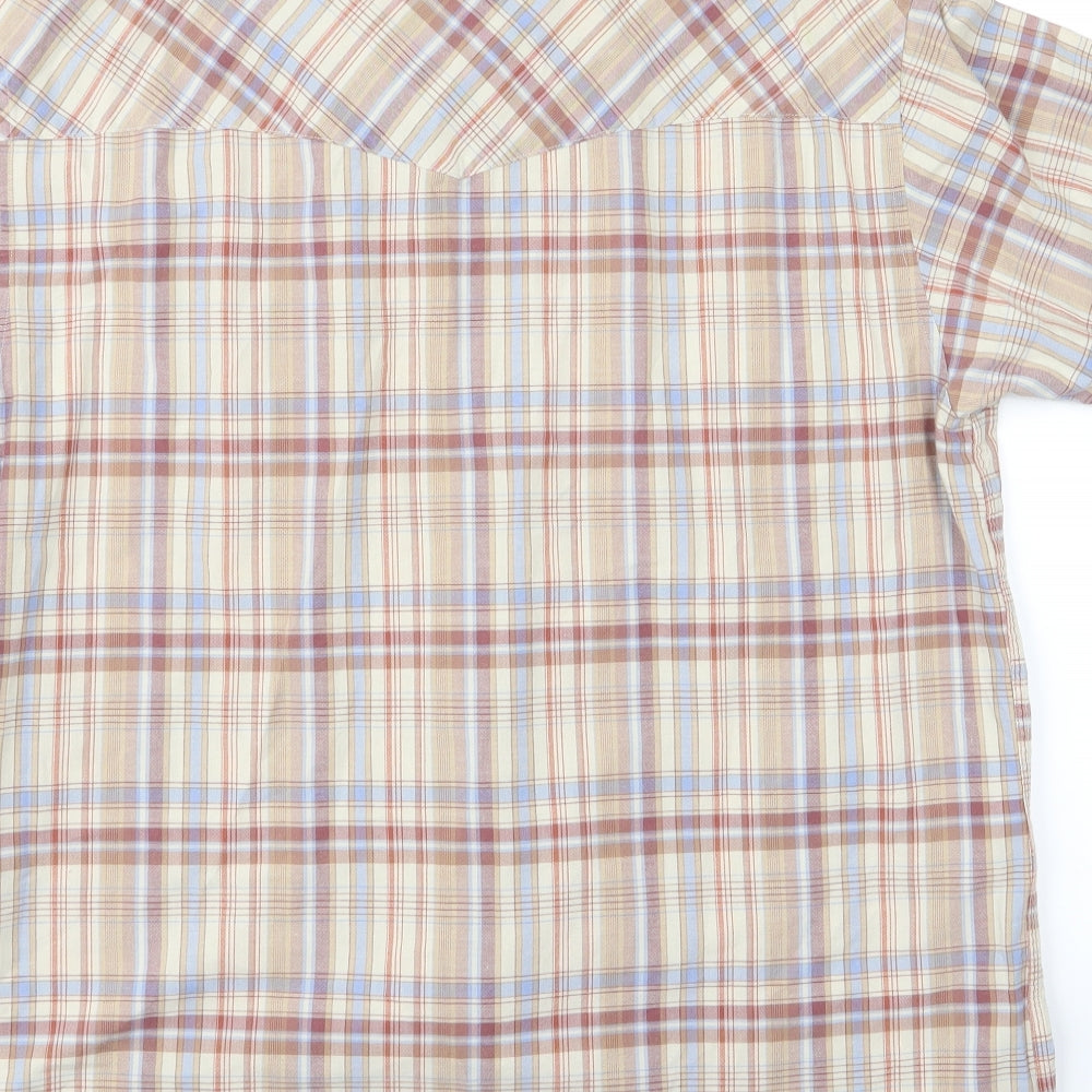 Blue Harbour Mens Beige Striped Button-Up Size L