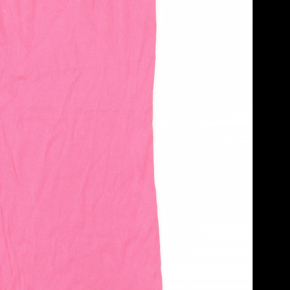 Topshop Womens Pink Basic T-Shirt Size 8