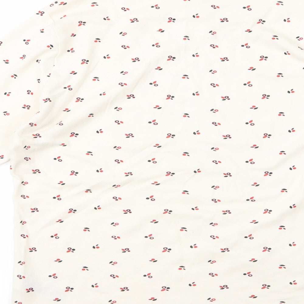 m&s Mens White Fair Isle Button-Up Size 16