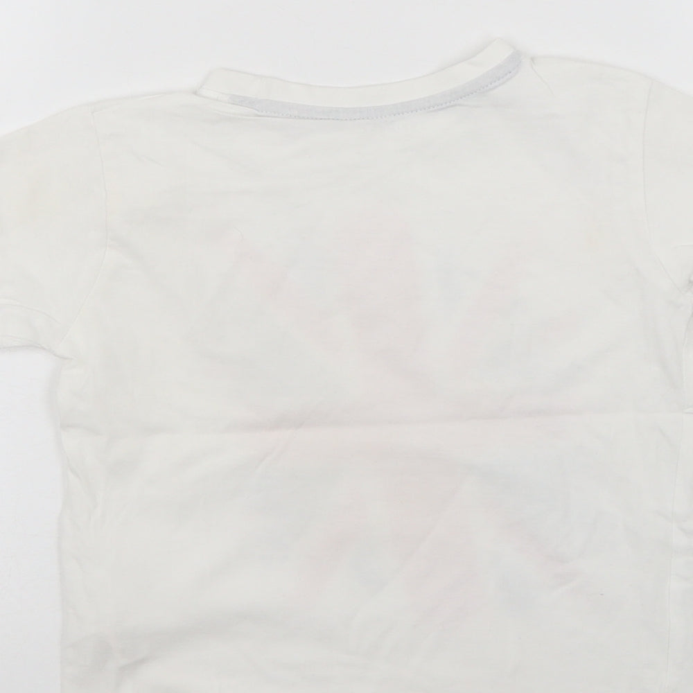 Primark Girls White Basic Polo Size 5-6 Years