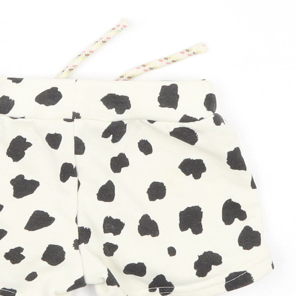 Primark Girls White Polka Dot Cropped Trousers Size 3-6 Months - Shorts