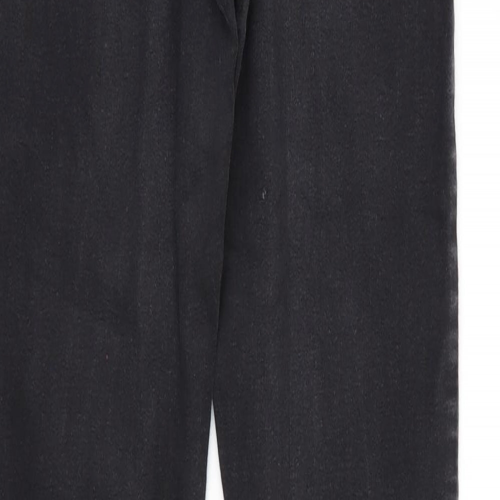 Denim & Co. Womens Black Denim Tapered Jeans Size 12 L29 in
