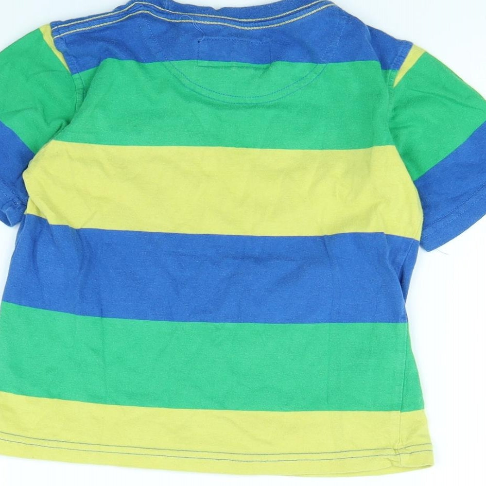 Duffer Boys Multicoloured Striped Basic T-Shirt Size 5 Years