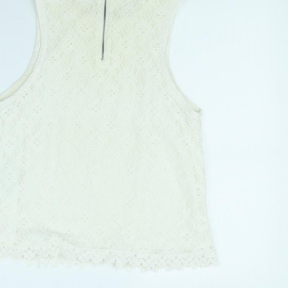 New Look Girls White Basic Tank Size 12 Years