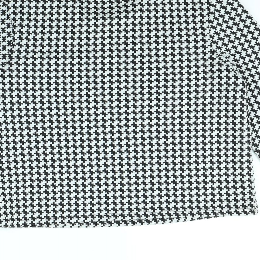 George Womens White Herringbone Pullover Jumper Size 12