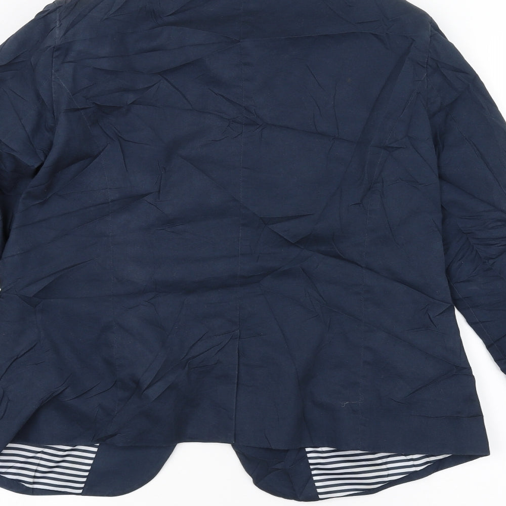 Quba & Co Womens Blue Jacket Size 10