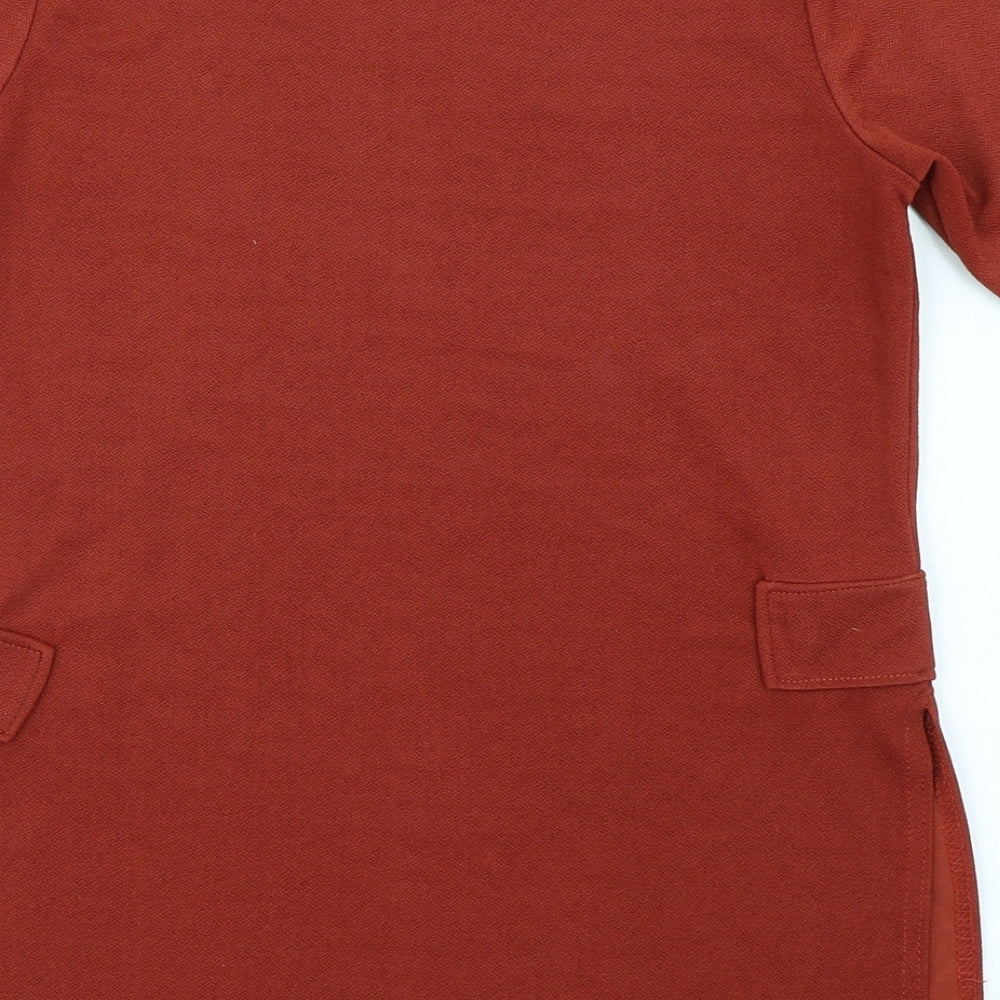 Boohoo Womens Orange Basic T-Shirt Size 10