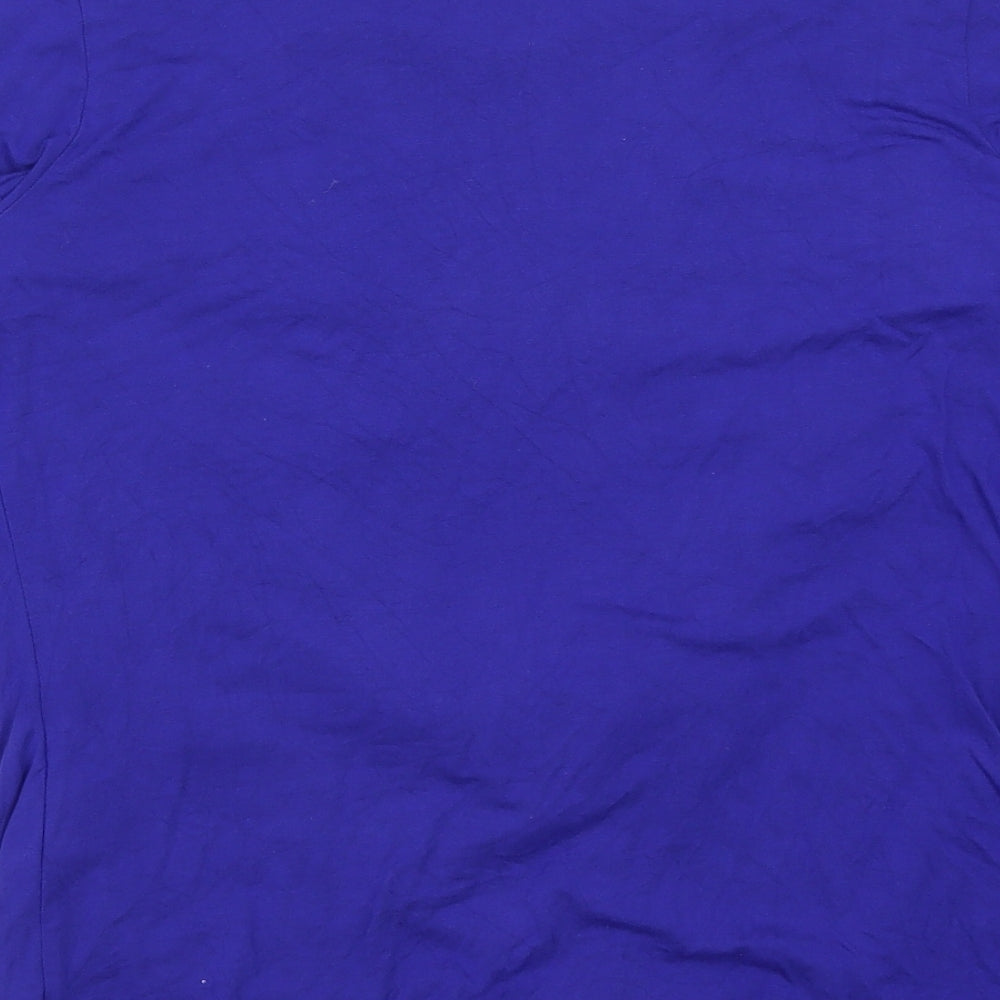 Pure Womens Blue Basic T-Shirt Size 14 - Cowl