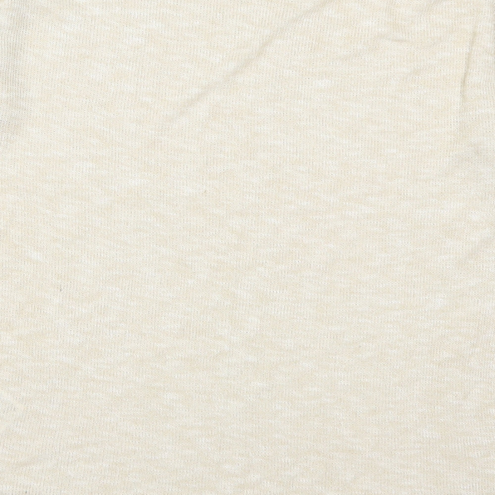 H&M Womens Beige Basic T-Shirt Size 10