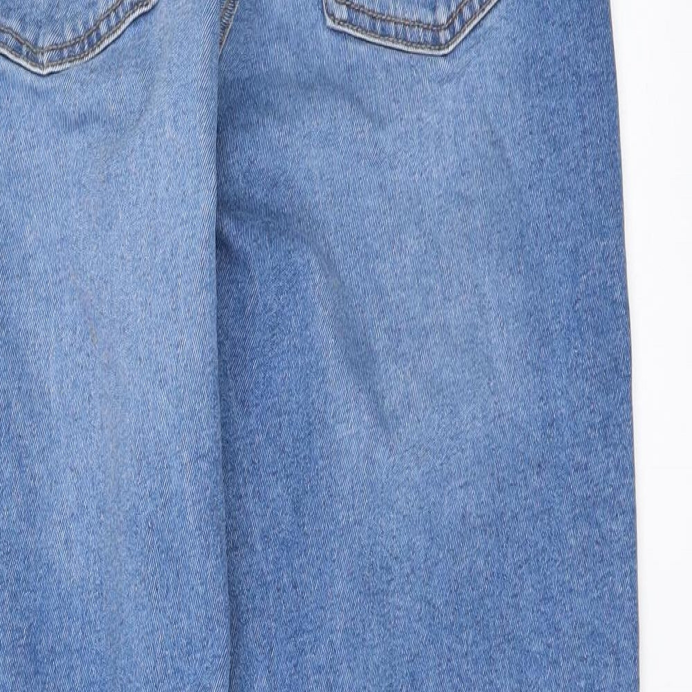 H&M Womens Blue Denim Straight Jeans Size 8 L28 in