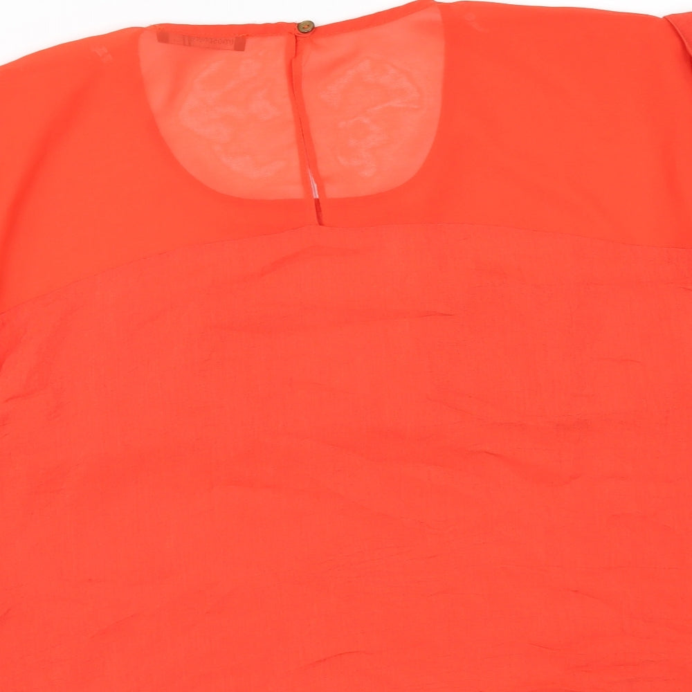 Primark Womens Red Tunic Blouse Size 12