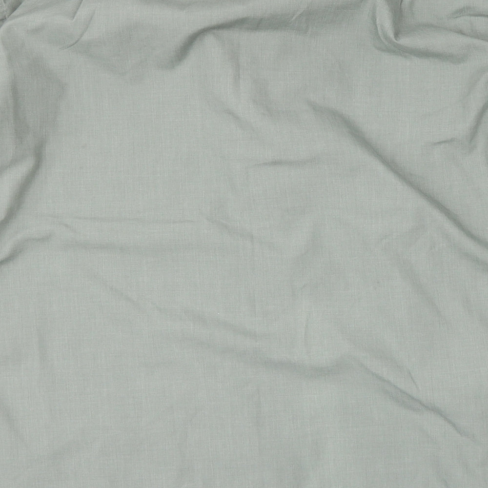 Marks & Spencer Mens Green Button-Up Size 14.5