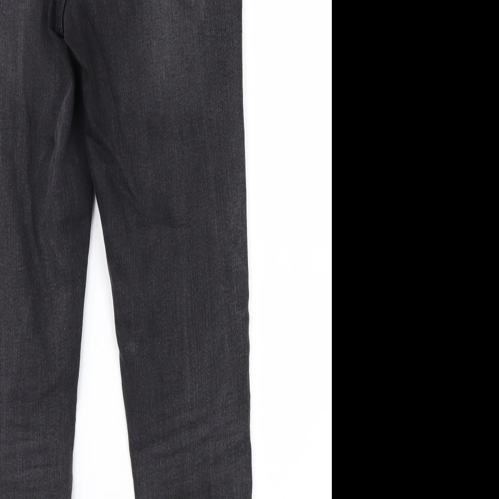 Denim & Co. Womens Black Denim Skinny Jeans Size 12 L25 in