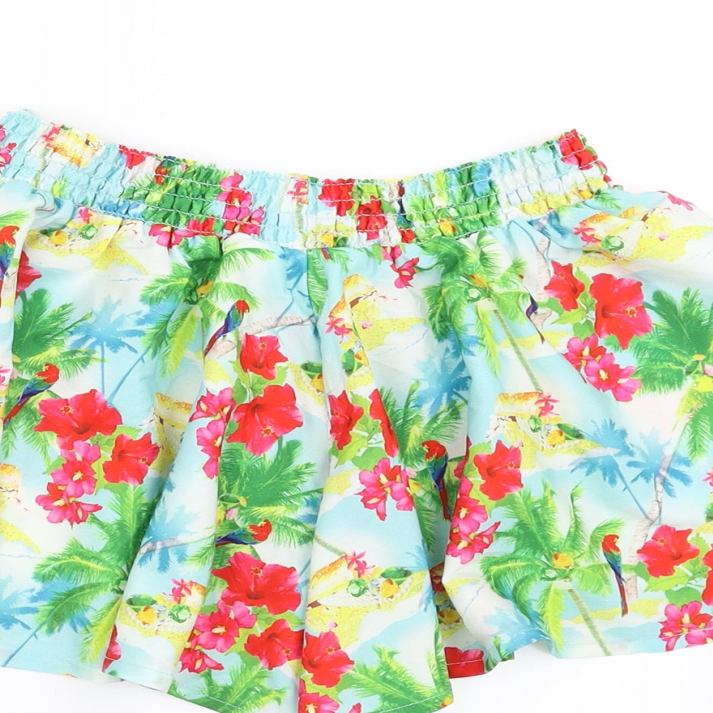 Floozie Womens Multicoloured Floral Hot Pants Shorts Size 8