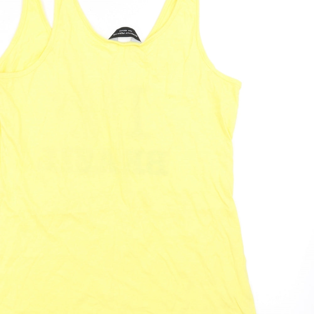 Dorothy Perkins Womens Yellow Basic Tank Size 14 - i heart brazil