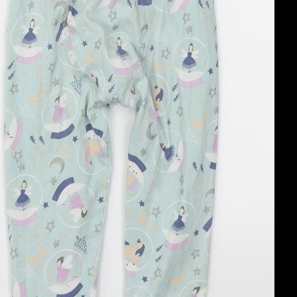 TU Girls Blue Animal Print Jogger Trousers Size 2-3 Years