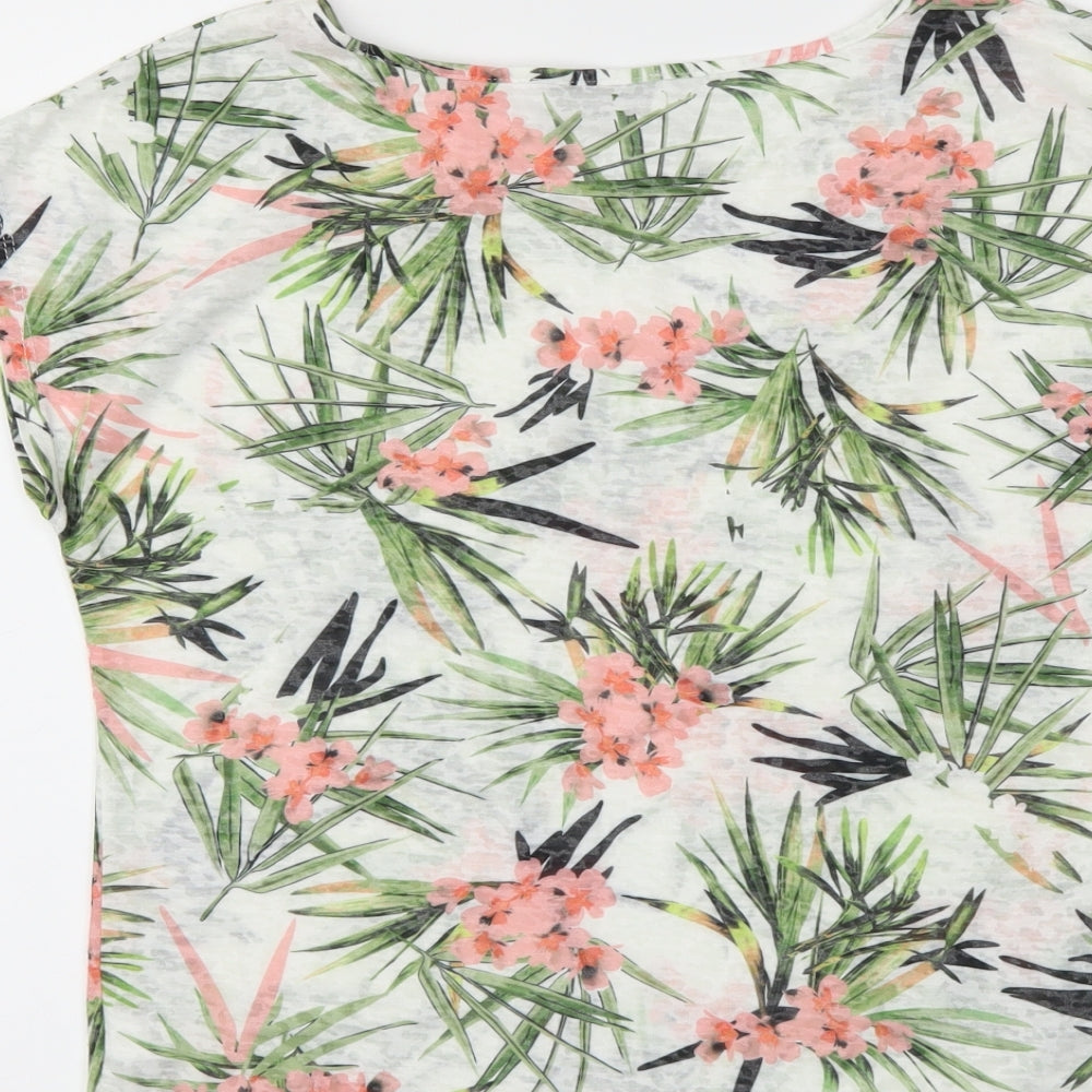 Wallis Womens Green Floral Camisole T-Shirt Size S