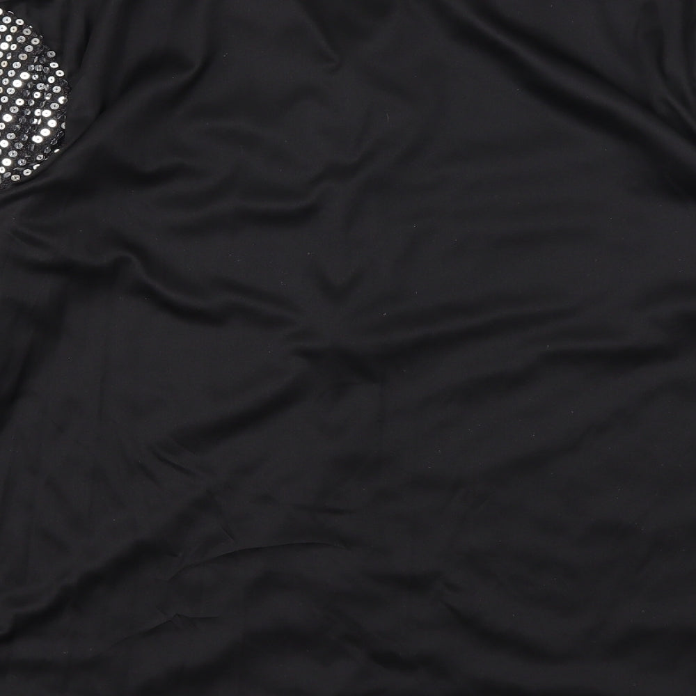 Preworn Womens Black Basic T-Shirt Size L
