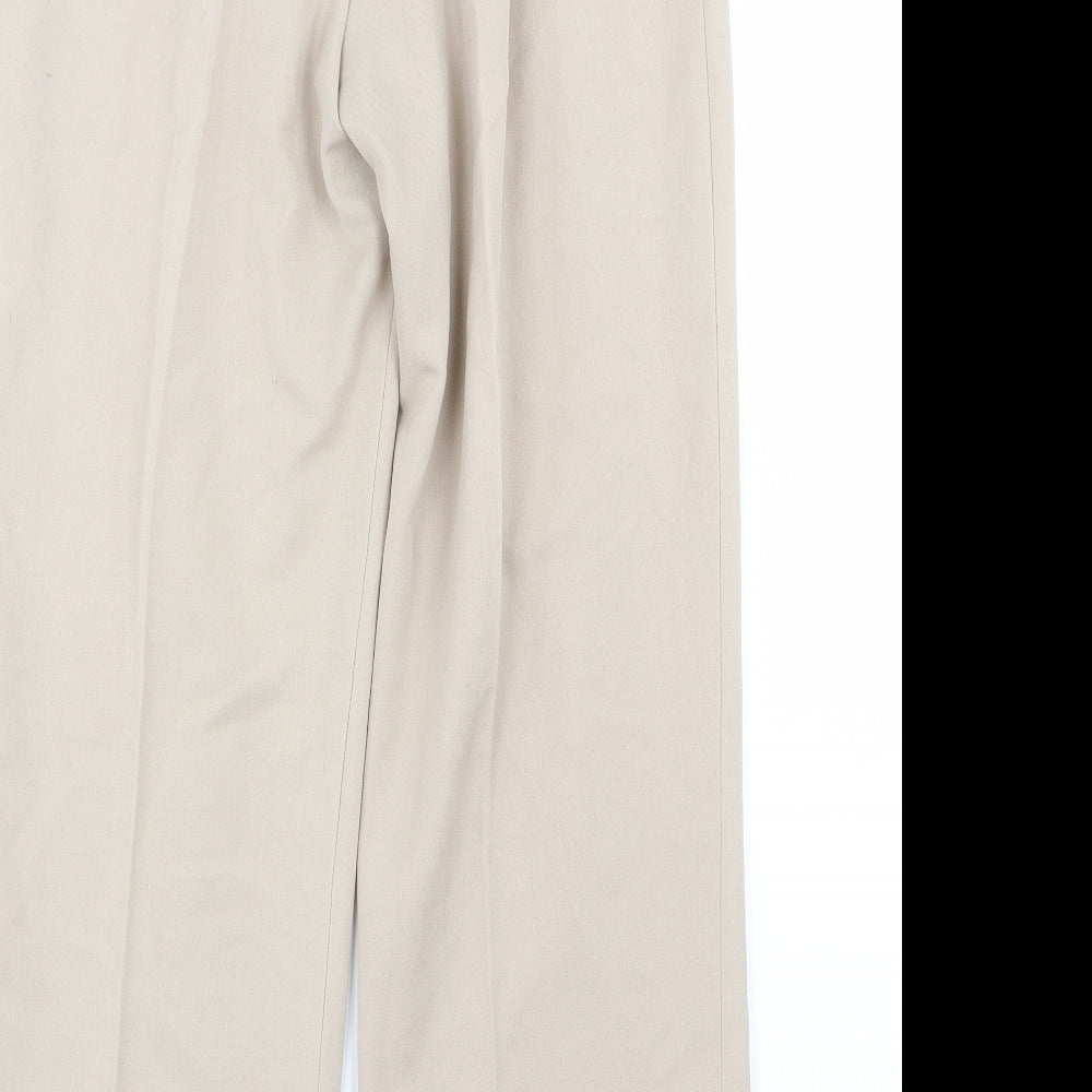 vincl Womens Beige Trousers Size 10 L24 in