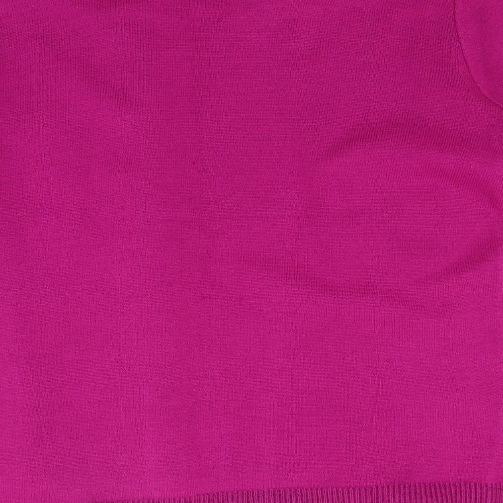 Impressions Womens Pink Striped Knit Pullover Jumper Size M