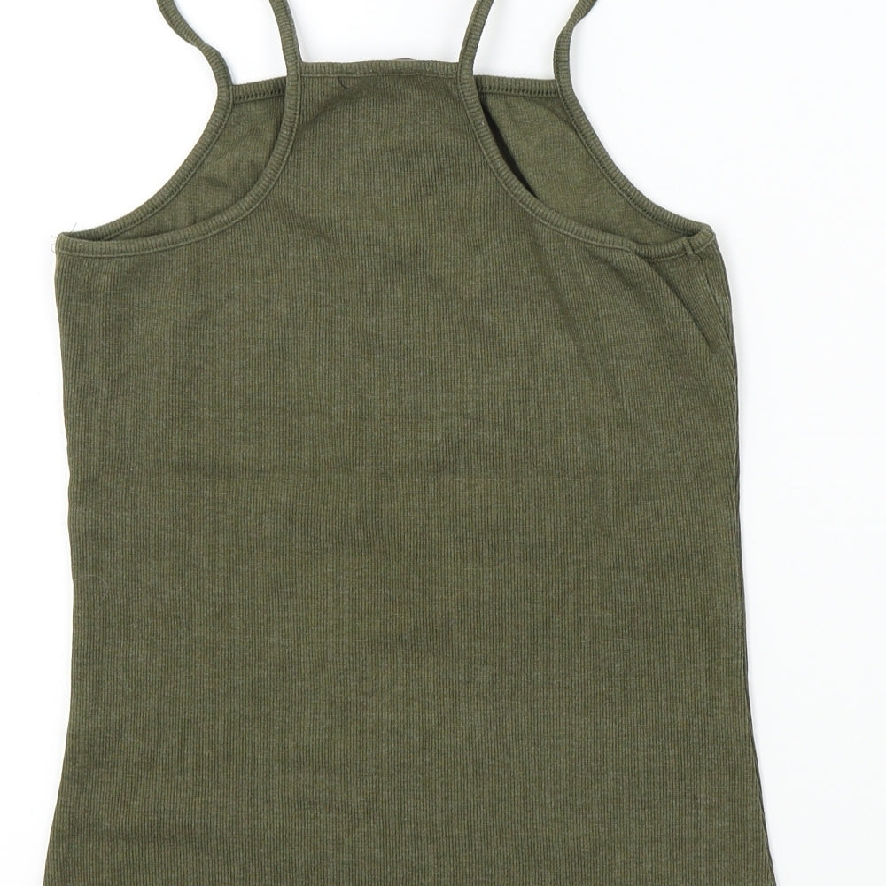 Candy Couture Girls Green Colourblock Basic T-Shirt Size 15 Years