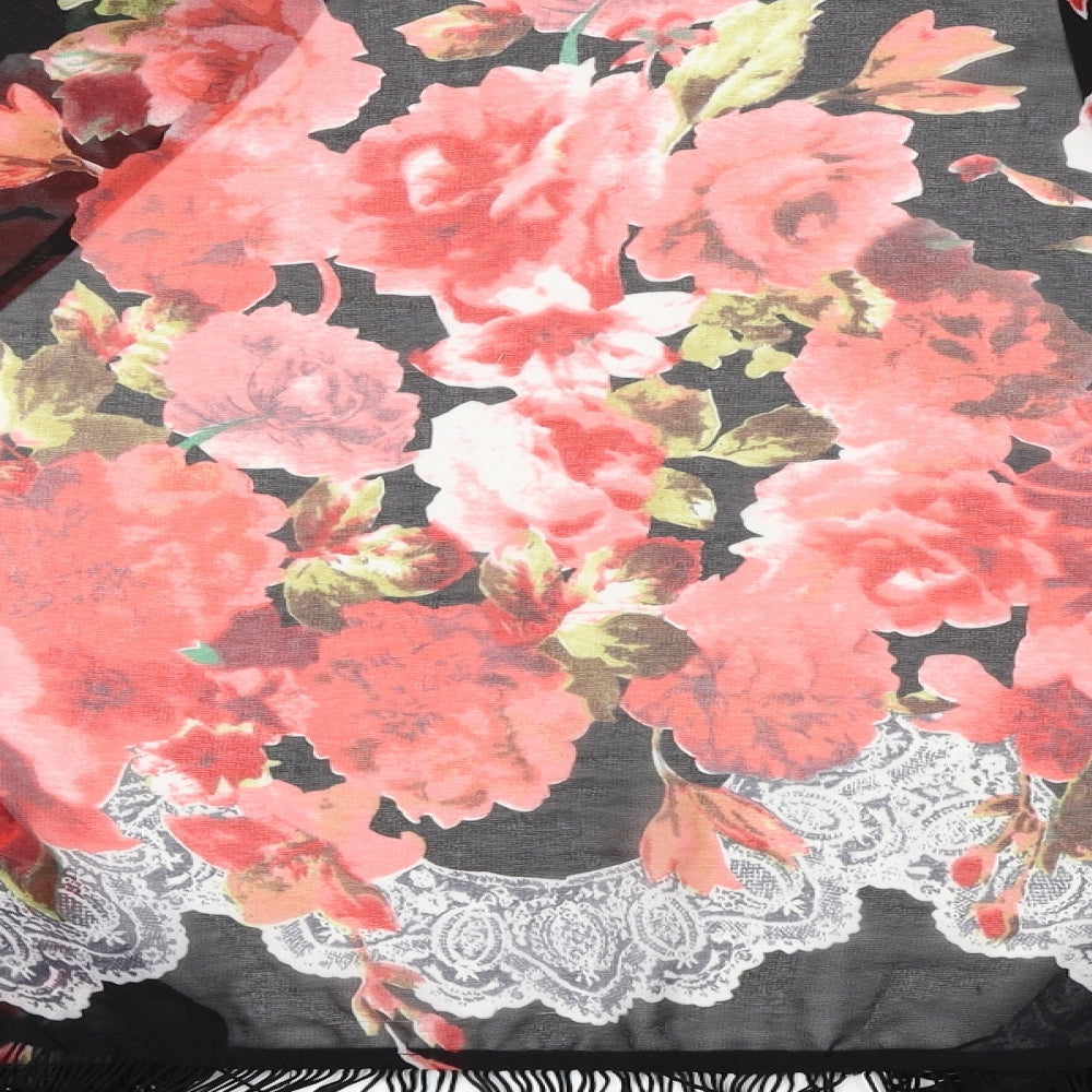 Apricot Womens Black Floral Cardigan Jumper Size 10