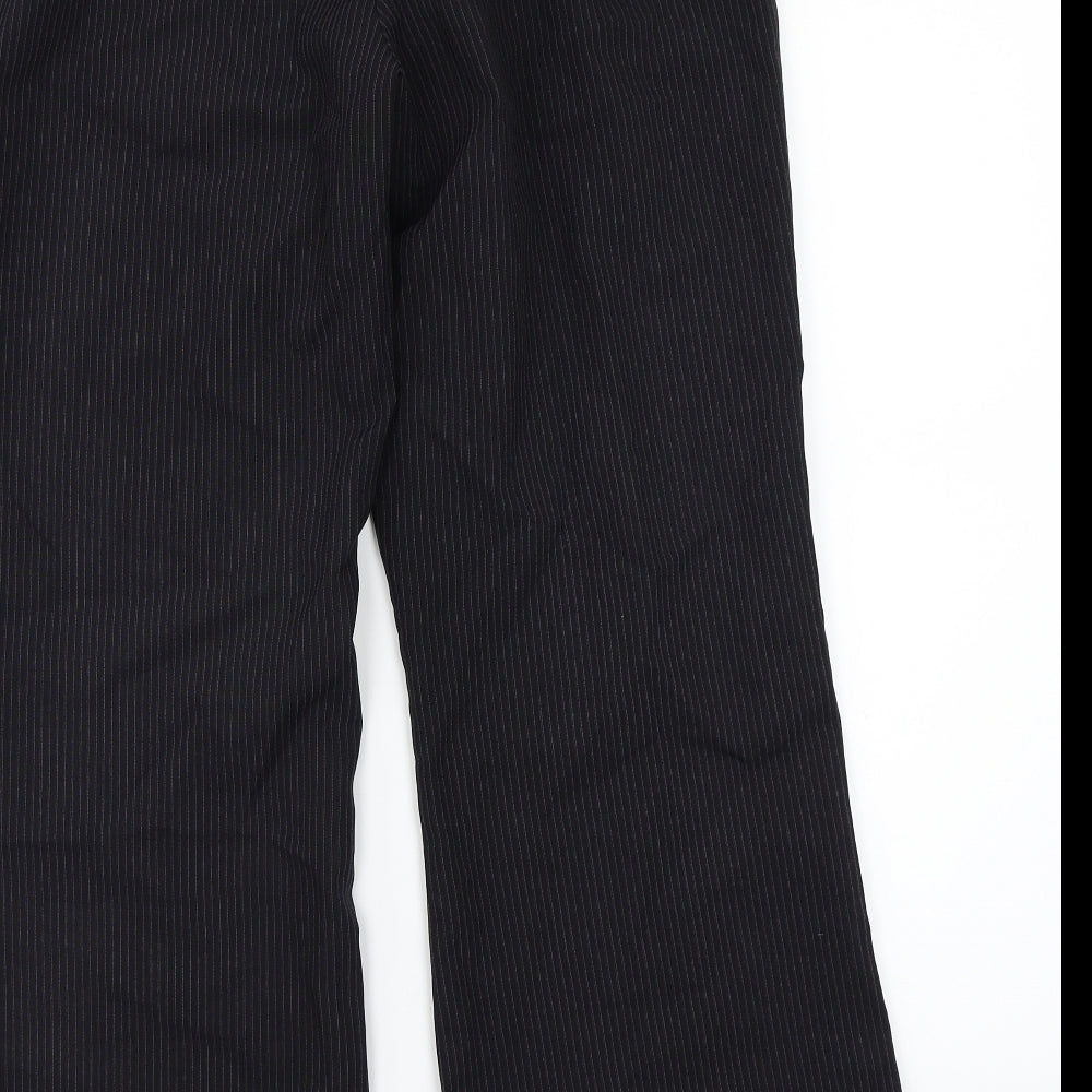 F&F Womens Black Striped Trousers Size 14 L29 in