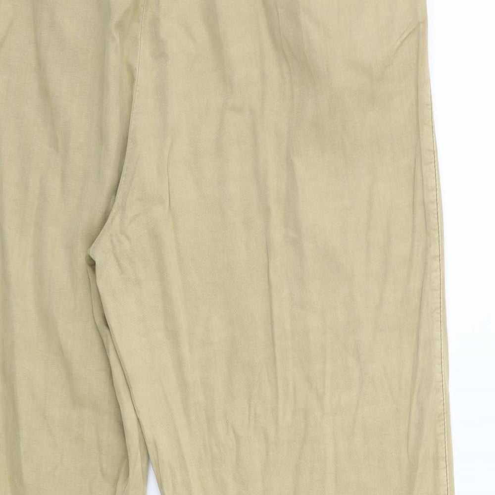 H&M Womens Beige Trousers Size 14 L28 in