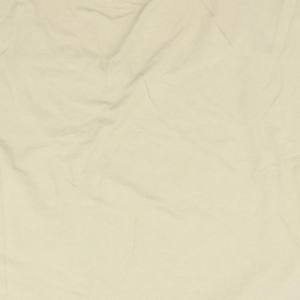 Aria Womens Beige Basic T-Shirt Size 16