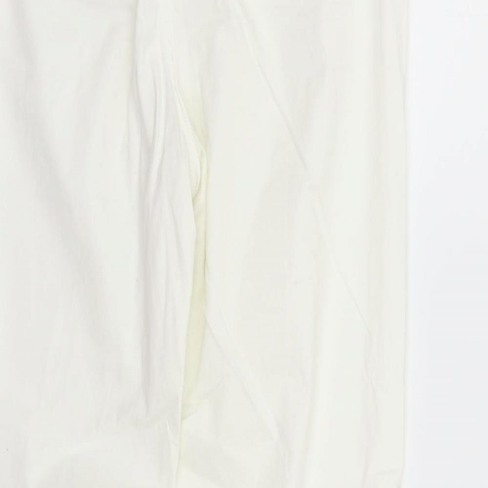 Marks and Spencer Womens White Sweatpants Trousers Size 12 L25 in