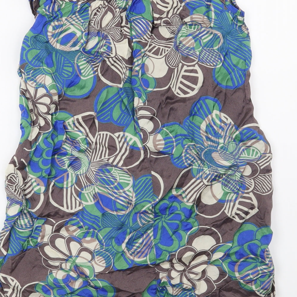 NEXT Girls Brown Geometric Basic Blouse Size 9 Years