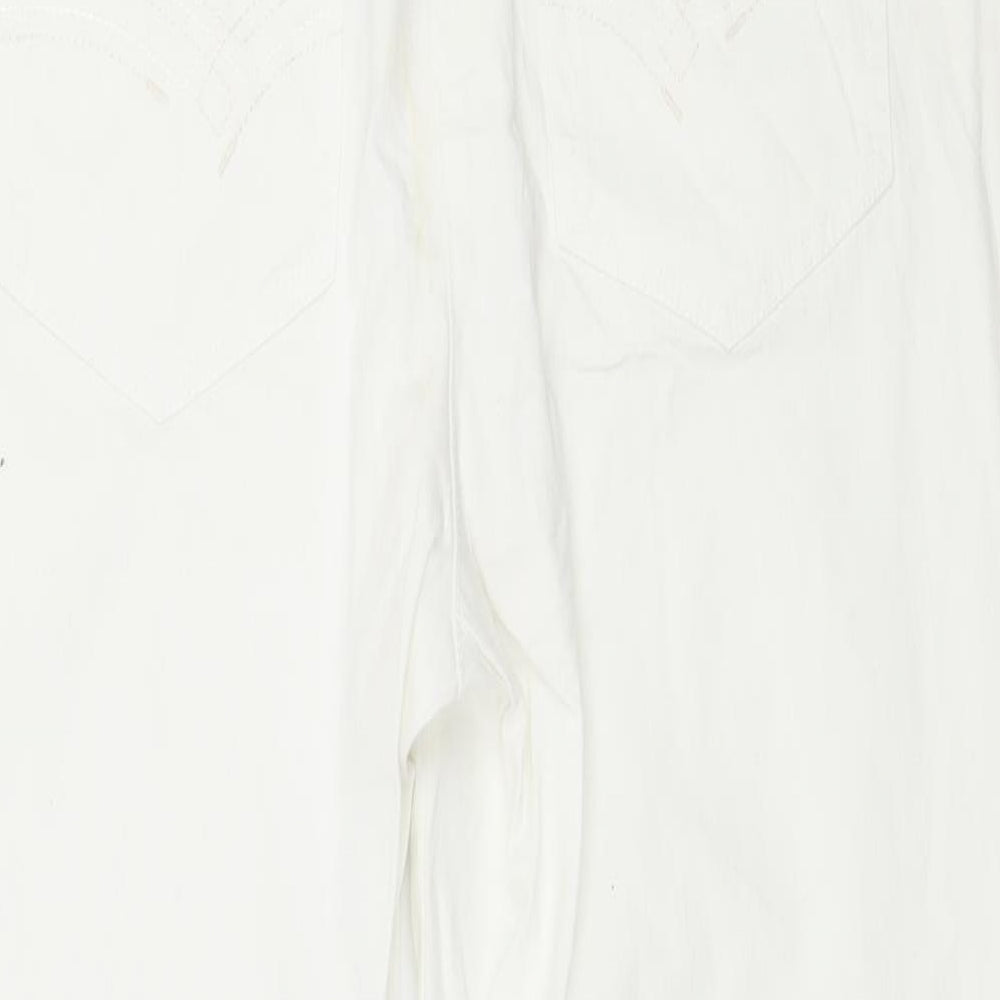 C&A Womens White Denim Capri Jeans Size 14 L23 in