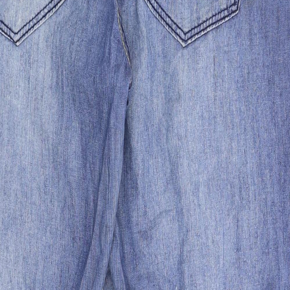 RESERVED Womens Blue Denim Straight Jeans Size 28 in L32 in