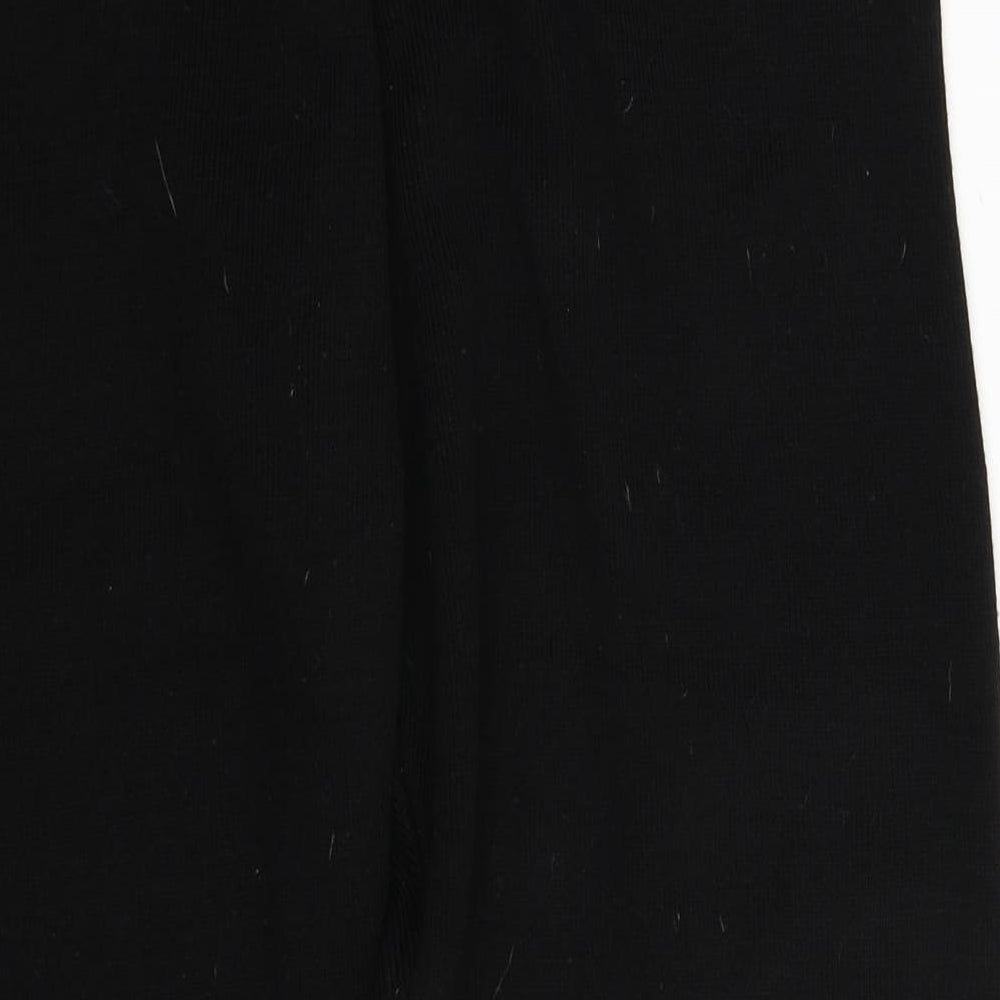 Preworn Womens Black Knit Cropped Trousers Size L L26 in