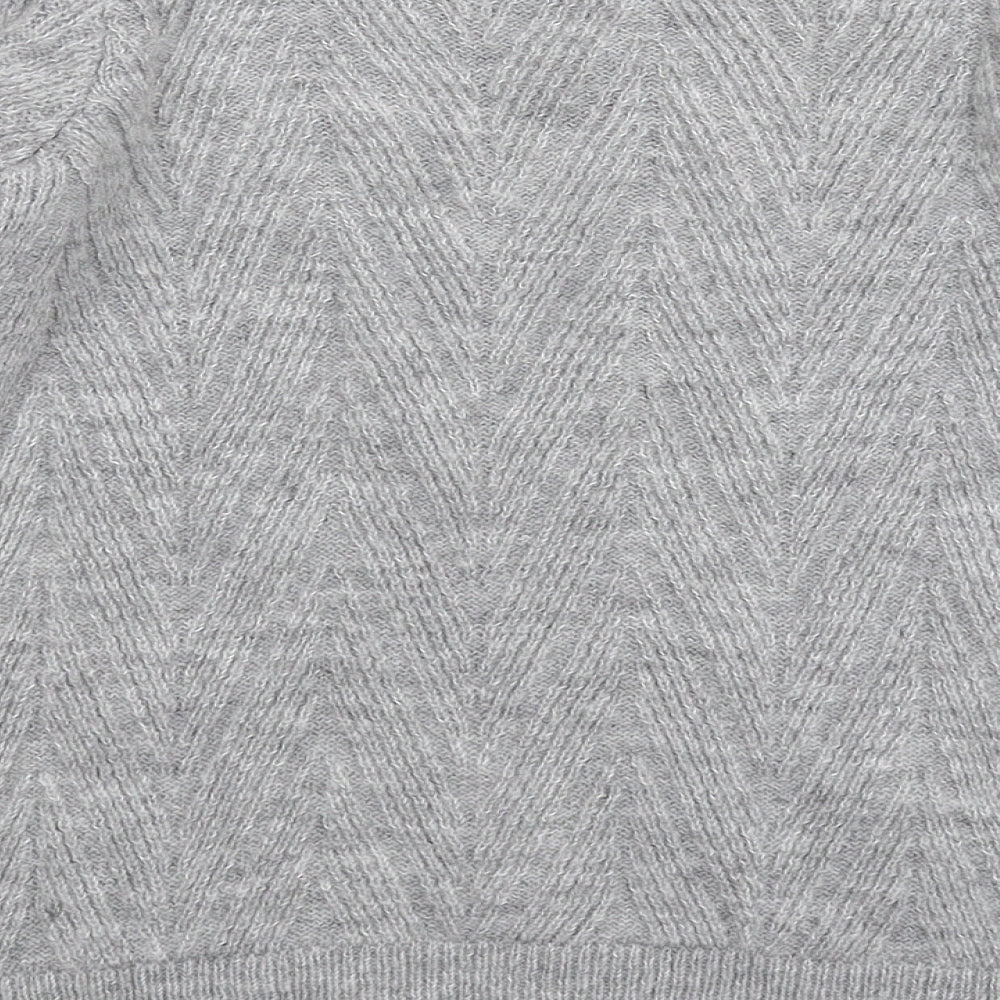 George Womens Grey Knit Pullover Jumper Size S