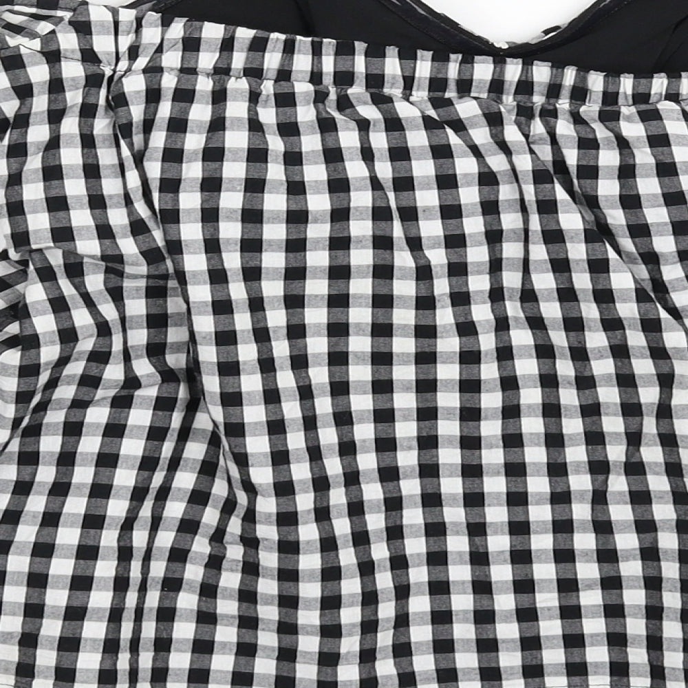 New Look Womens Multicoloured Check Basic Blouse Size 8