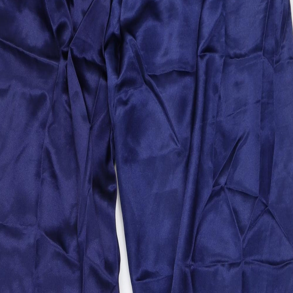 Preworn Womens Blue Solid Capri Pyjama Pants Size 10