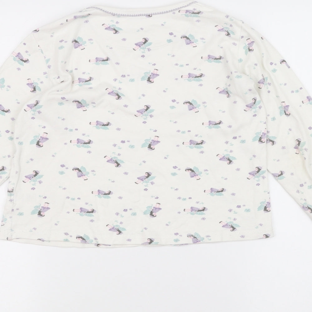 Lily & dan Girls White Basic T-Shirt Size 9-10 Years