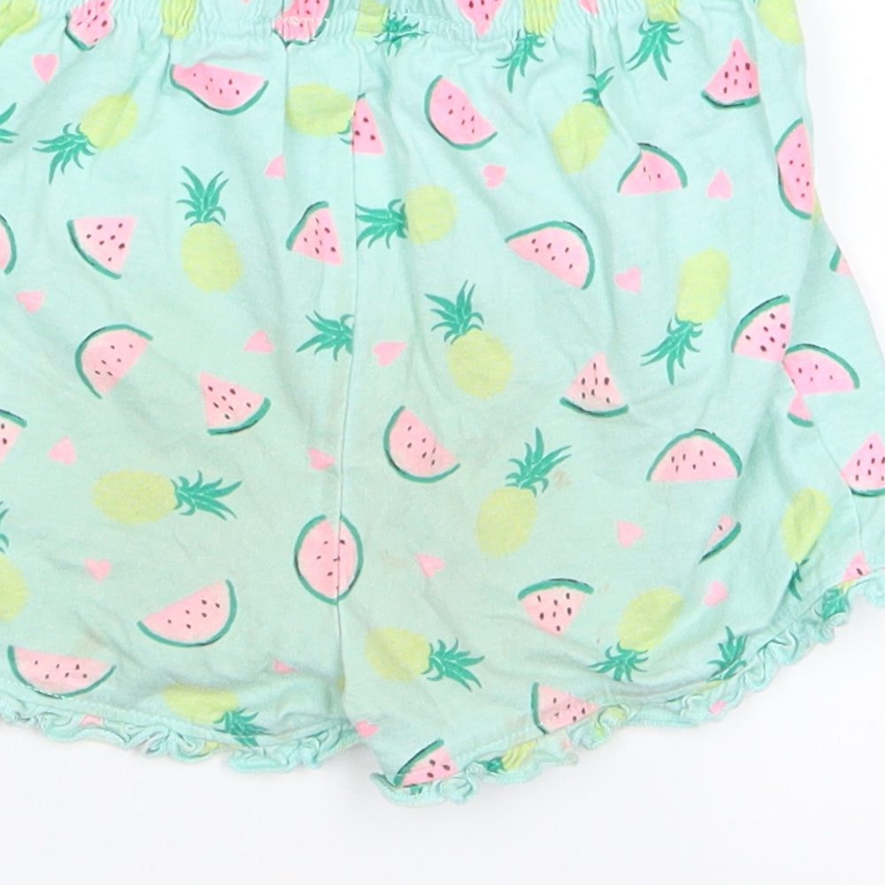 Preworn Boys Green Sweat Shorts Size 2 Years