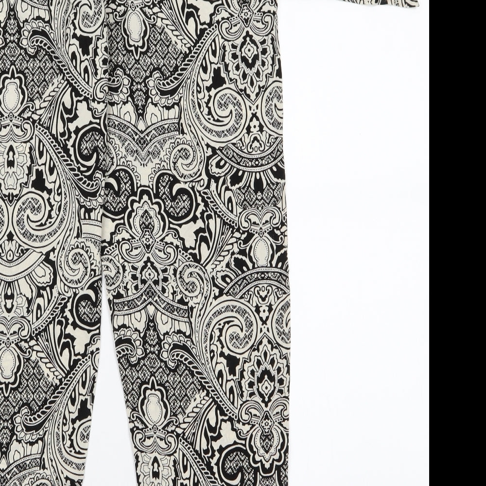 Veronica Womens White Paisley Trousers Size XL L21 in