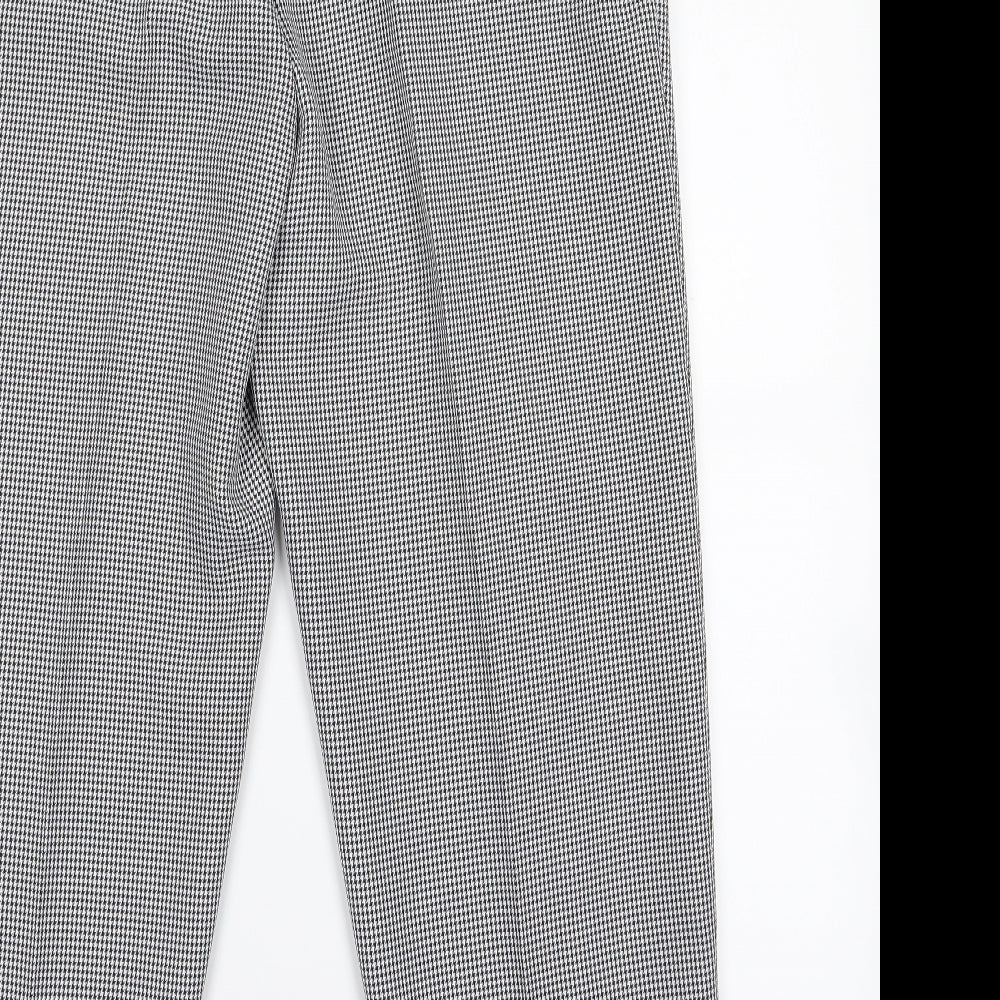 Preworn Womens White Paisley Trousers Size 16 L23 in