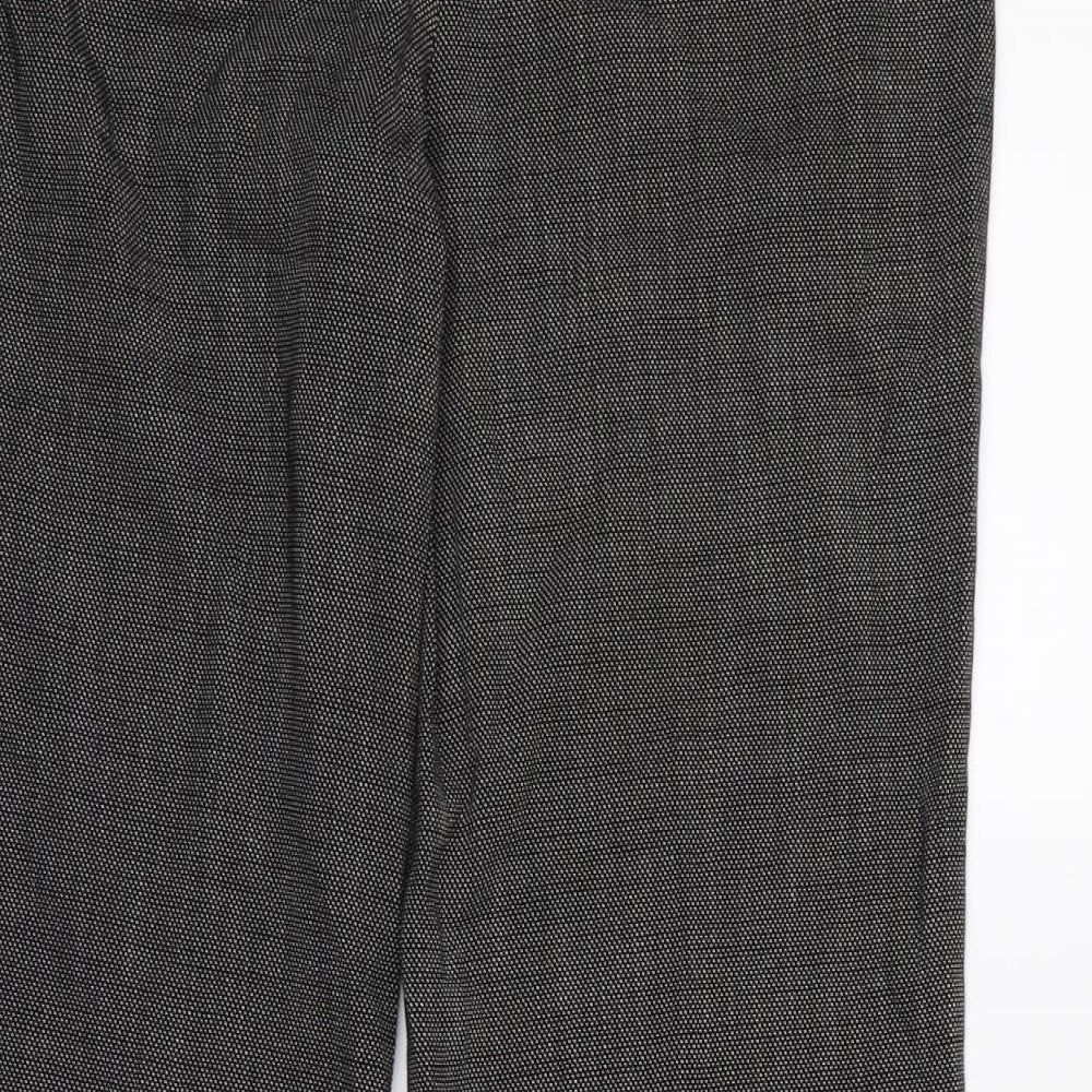 NEXT Womens Black Paisley Rain Trousers Trousers Size 14 L26 in