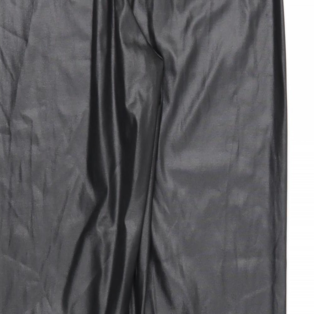 Boohoo Womens Black Trousers Size 12 L28 in