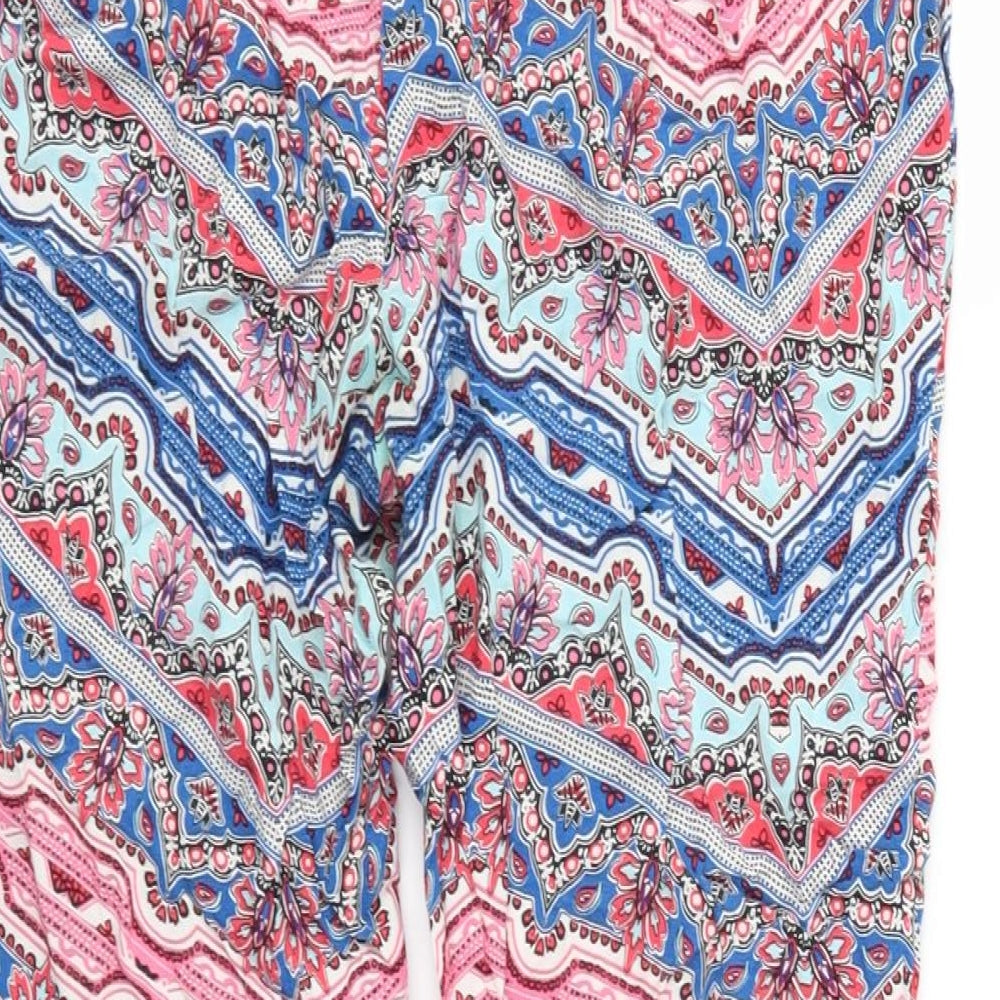 George Womens Multicoloured Geometric Trousers Size 12 L27 in