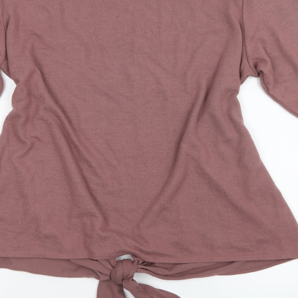 Preworn Womens Purple Basic T-Shirt Size 18