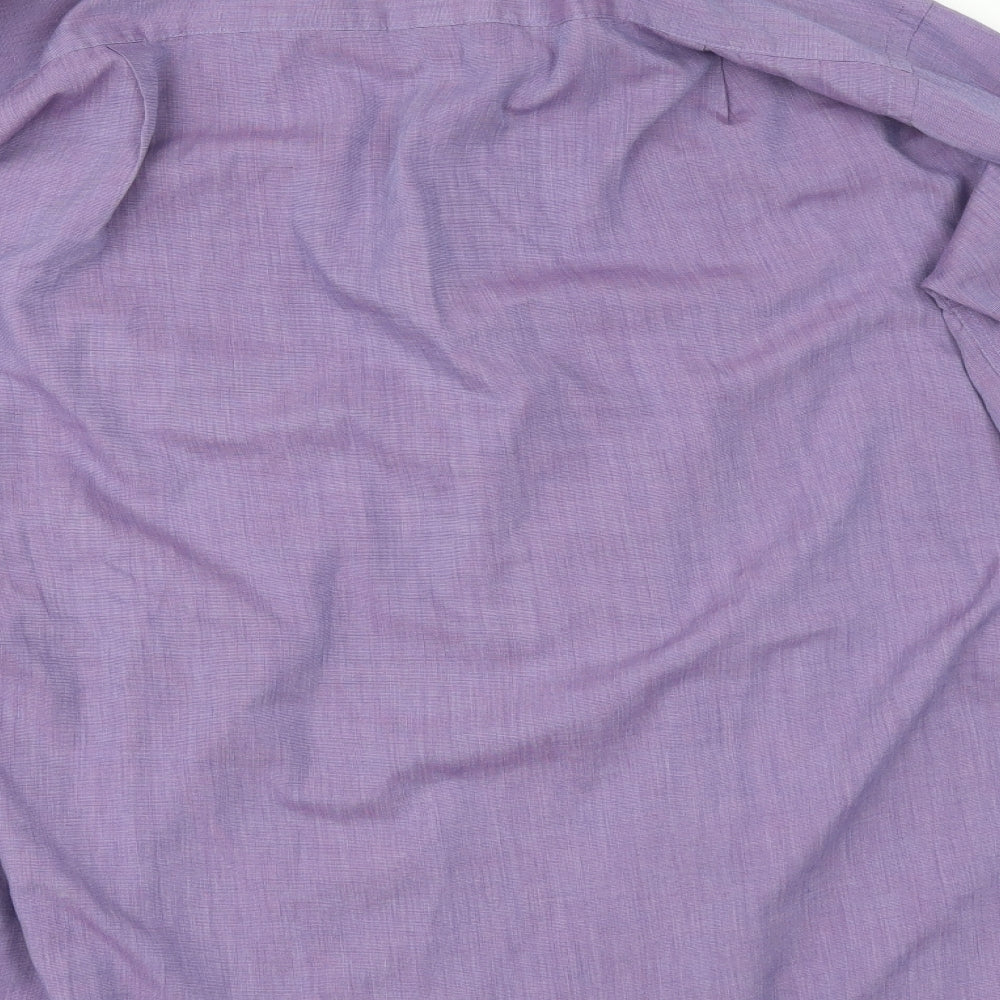 BHS Mens Purple Button-Up Size 15