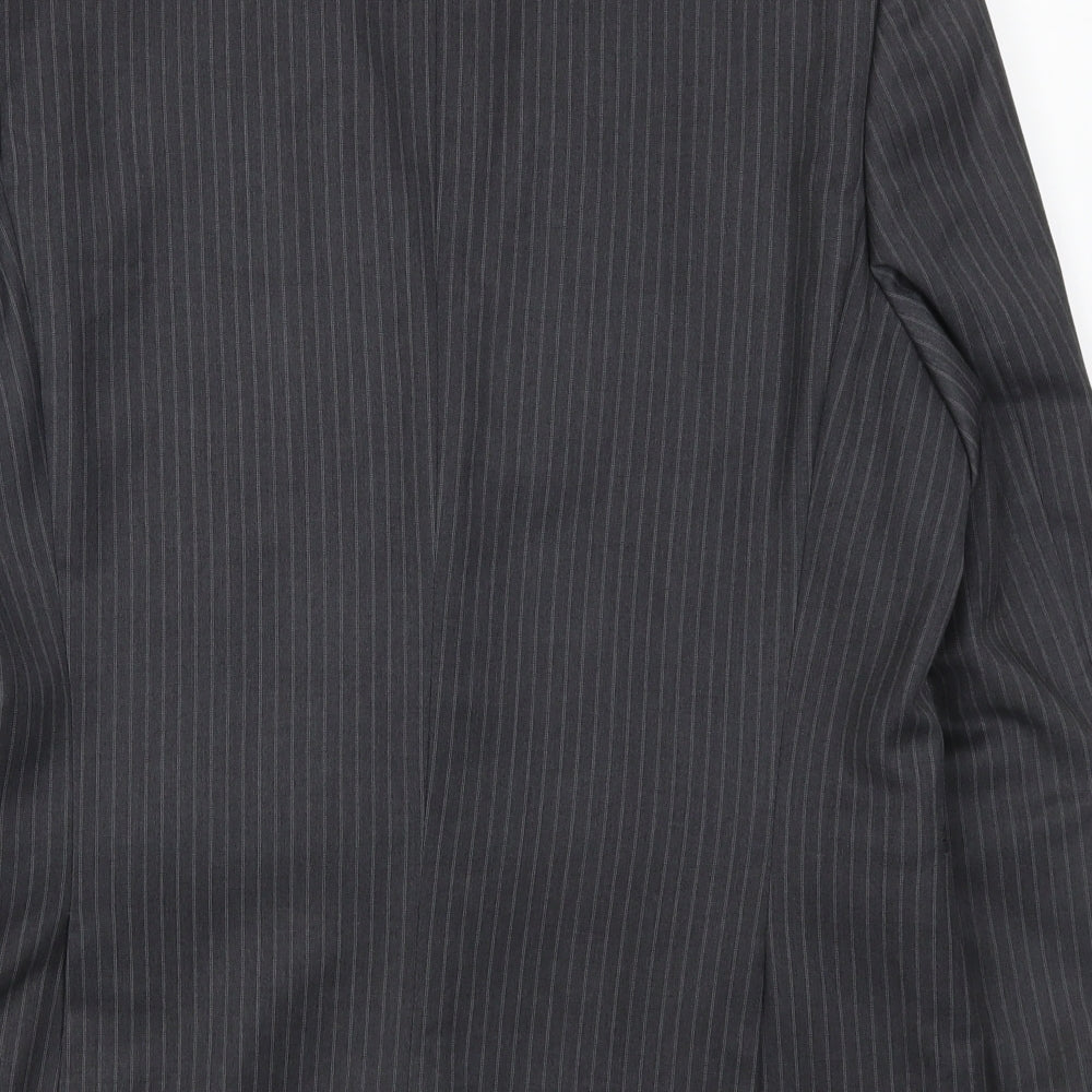 Jack Reid Mens Grey Striped Jacket Suit Jacket Size 42