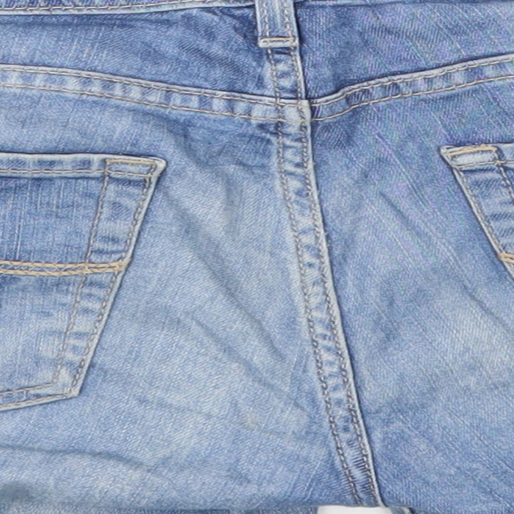 Colins Womens Blue Denim Hot Pants Shorts Size 28 in